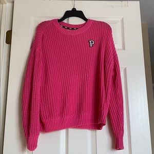 PINK SWEATER WITH LOGO